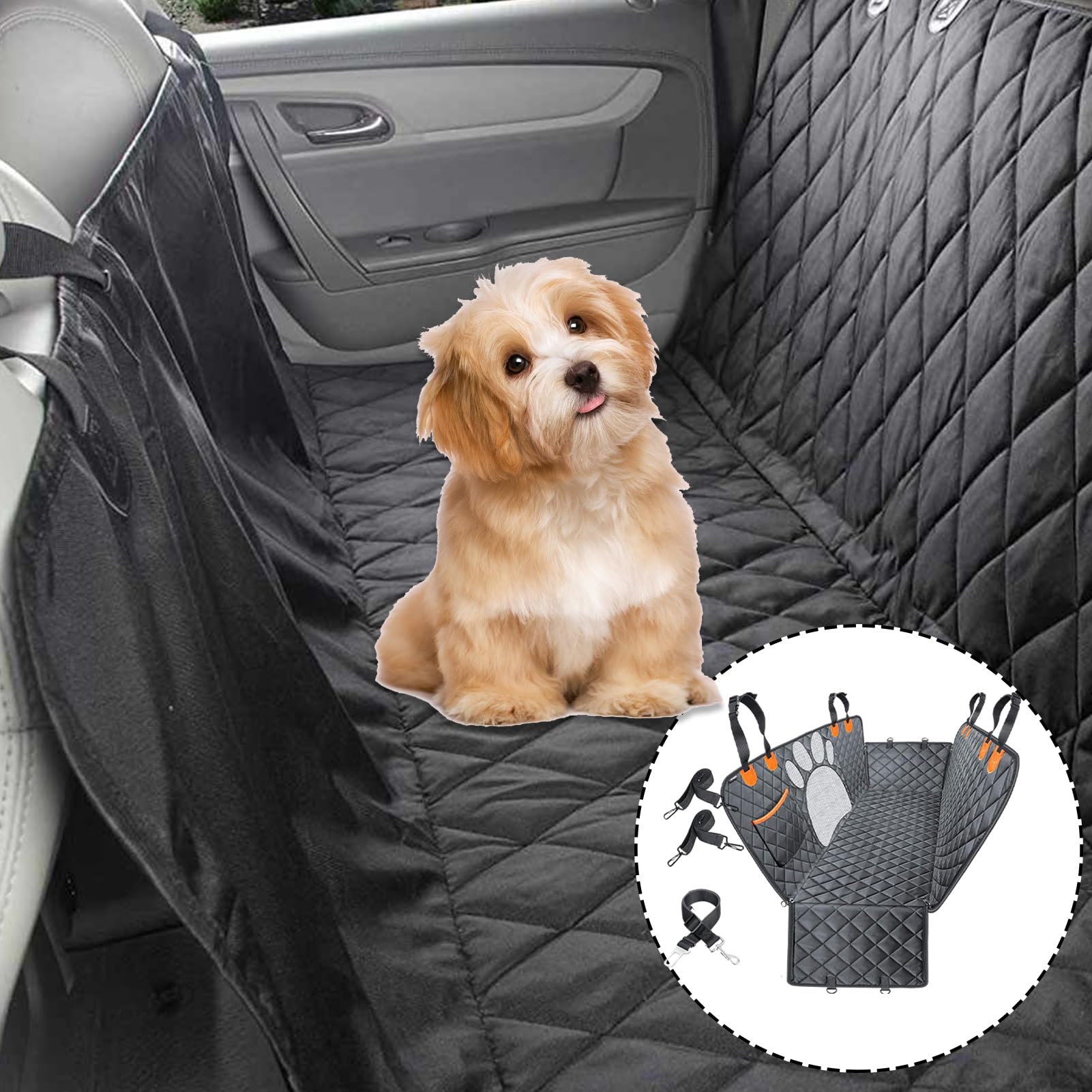 Amazon.co.jp: 犬用カーシートカバー、防水保護犬用シートカバー、調節